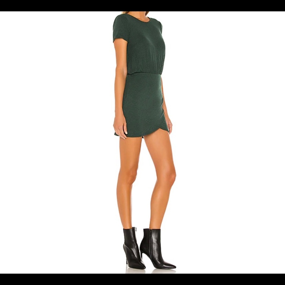 Jenner Mini Dress in Forrest Green made by Lovers and Friends